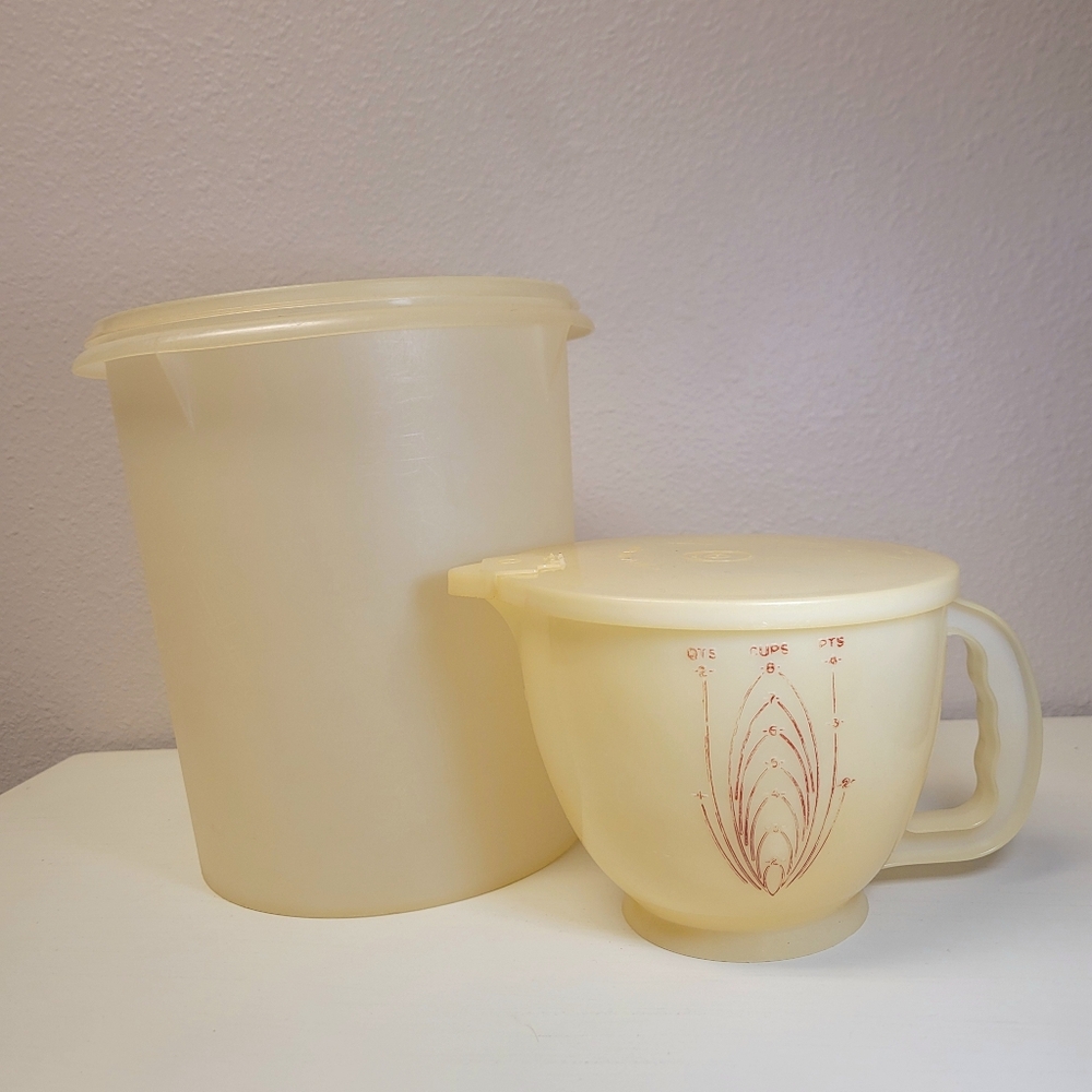 Tupperware Bundle Extra Large Clear Canister & Mix N Stor Organization Storage